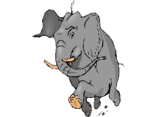 Sticker Custom Preview Image #019826 Animals Cartoons Elephant Running