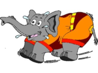 Sticker Custom Preview Image #019832 Animals Cartoons Elephant Stopping