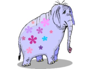 Sticker Custom Preview Image #019841 Animals Cartoons Elephantwith Flowers