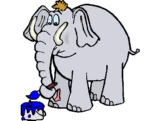 Sticker Custom Preview Image #019844 Animals Cartoons Elephantwith Paint Can