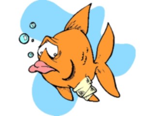 Sticker Custom Preview Image #019959 Animals Cartoons Fish Broken Fin
