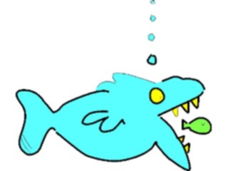 Sticker Custom Preview Image #019974 Animals Cartoons Fish Eating