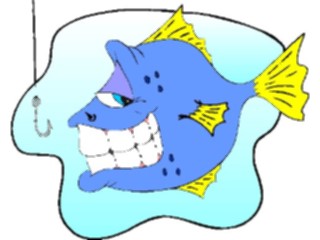 Sticker Custom Preview Image #019983 Animals Cartoons Fish Grinning
