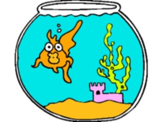 Sticker Custom Preview Image #019990 Animals Cartoons Fishin Bowl1