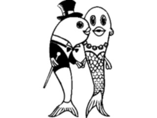 Sticker Custom Preview Image #019998 Animals Cartoons Fishin Formal Dress