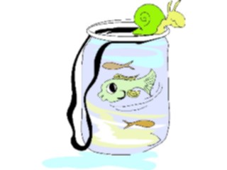 Sticker Custom Preview Image #019999 Animals Cartoons Fishin Jar1