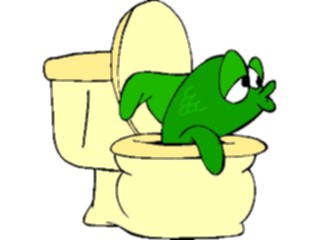 Sticker Custom Preview Image #020003 Animals Cartoons Fishin Toilet
