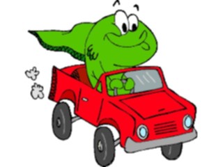 Sticker Custom Preview Image #020004 Animals Cartoons Fishin Truck