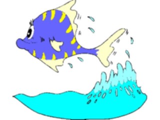 Sticker Custom Preview Image #020008 Animals Cartoons Fish Jumping3