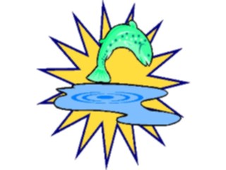 Sticker Custom Preview Image #020010 Animals Cartoons Fish Jumping5