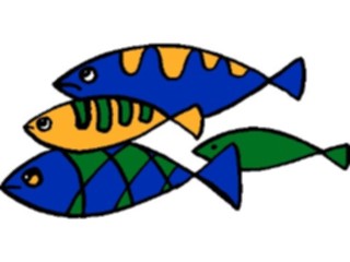 Sticker Custom Preview Image #020029 Animals Cartoons Fish School