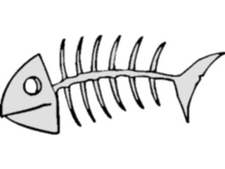 Sticker Custom Preview Image #020030 Animals Cartoons Fish Skeleton1