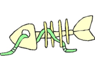Sticker Custom Preview Image #020031 Animals Cartoons Fish Skeleton2