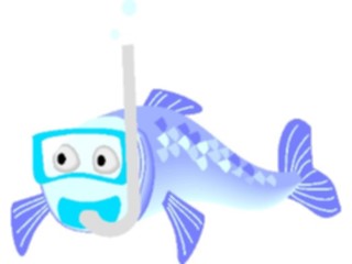 Sticker Custom Preview Image #020037 Animals Cartoons Fish Snorkling