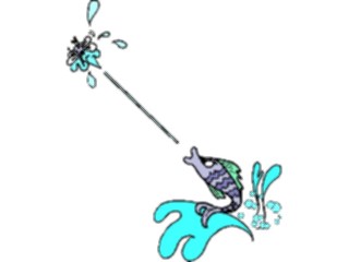 Sticker Custom Preview Image #020038 Animals Cartoons Fish Spittingat Fly