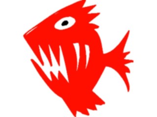 Sticker Custom Preview Image #020050 Animals Cartoons Fishwith Teeth
