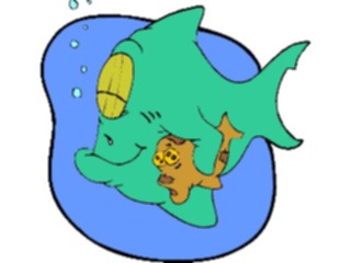 Sticker Custom Preview Image #020051 Animals Cartoons Fishwith Toy Fish
