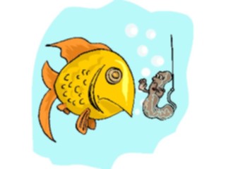 Sticker Custom Preview Image #020052 Animals Cartoons Fish Worm