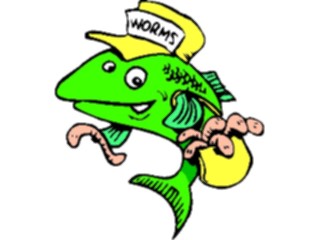 Sticker Custom Preview Image #020053 Animals Cartoons Fish Worms
