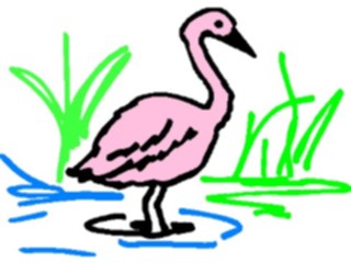 Sticker Custom Preview Image #020060 Animals Cartoons Flamingo06