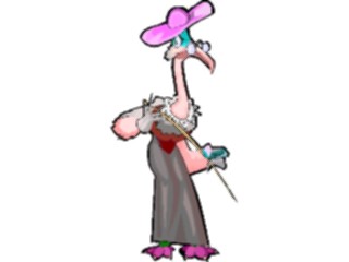 Sticker Custom Preview Image #020069 Animals Cartoons Flamingo Grumpy