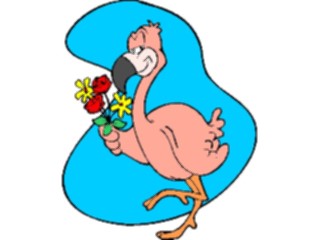 Sticker Custom Preview Image #020070 Animals Cartoons Flamingowith Flowers