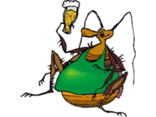 Sticker Custom Preview Image #020071 Animals Cartoons Flea Drinking