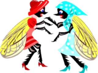 Sticker Custom Preview Image #020074 Animals Cartoons Flies Dancing
