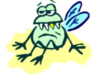 Sticker Custom Preview Image #020093 Animals Cartoons Flying Insect Tired