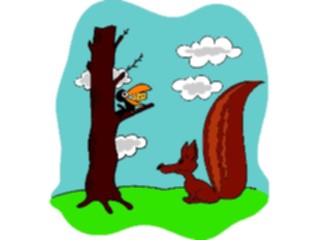 Sticker Custom Preview Image #020115 Animals Cartoons Fox Bird
