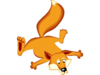 Sticker Custom Preview Image #020123 Animals Cartoons Fox Falling
