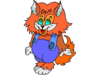 Sticker Custom Preview Image #020125 Animals Cartoons Foxin Overalls