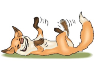 Sticker Custom Preview Image #020127 Animals Cartoons Fox Laughing1