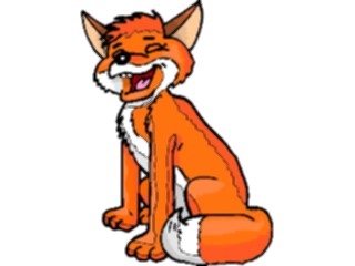 Sticker Custom Preview Image #020128 Animals Cartoons Fox Laughing2