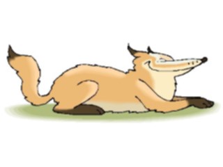 Sticker Custom Preview Image #020131 Animals Cartoons Fox Resting2