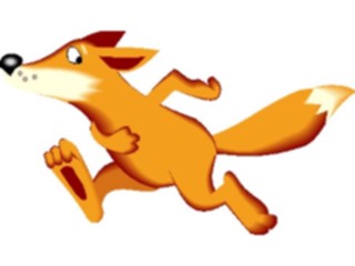 Sticker Custom Preview Image #020133 Animals Cartoons Fox Running2