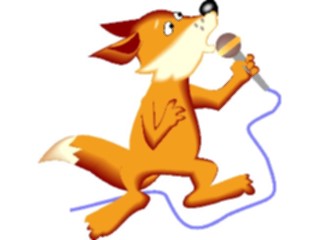 Sticker Custom Preview Image #020134 Animals Cartoons Fox Singing