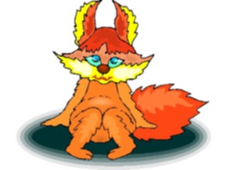 Sticker Custom Preview Image #020135 Animals Cartoons Fox Sitting
