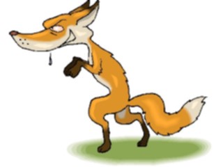Sticker Custom Preview Image #020138 Animals Cartoons Fox Sneaky2