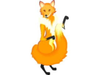 Sticker Custom Preview Image #020139 Animals Cartoons Fox Standing