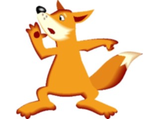 Sticker Custom Preview Image #020147 Animals Cartoons Fox Yelling