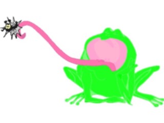 Sticker Custom Preview Image #020177 Animals Cartoons Frog Catching Fly1