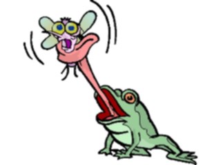 Sticker Custom Preview Image #020178 Animals Cartoons Frog Catching Fly2