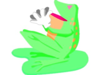 Sticker Custom Preview Image #020179 Animals Cartoons Frog Clapping