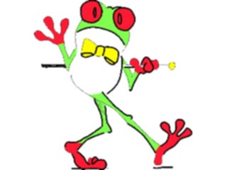 Sticker Custom Preview Image #020182 Animals Cartoons Frog Dancing1