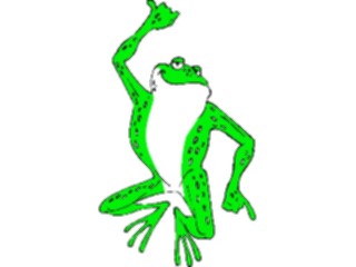 Sticker Custom Preview Image #020183 Animals Cartoons Frog Dancing2