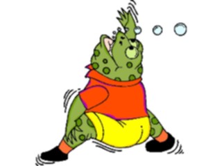 Sticker Custom Preview Image #020184 Animals Cartoons Frog Dancing3
