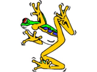 Sticker Custom Preview Image #020185 Animals Cartoons Frog Dancing4
