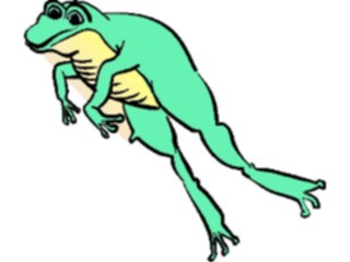 Sticker Custom Preview Image #020192 Animals Cartoons Frog Leaping1