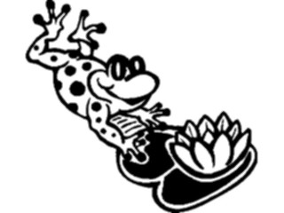 Sticker Custom Preview Image #020193 Animals Cartoons Frog Leaping2